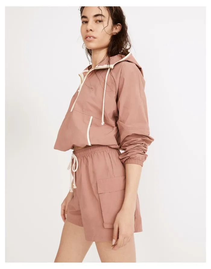 Women Donni Nylon Cargo Shorts Rhubarb Madewell Activewear Women Donni Nylon Cargo Shorts Rhubarb Madewell Activewear
