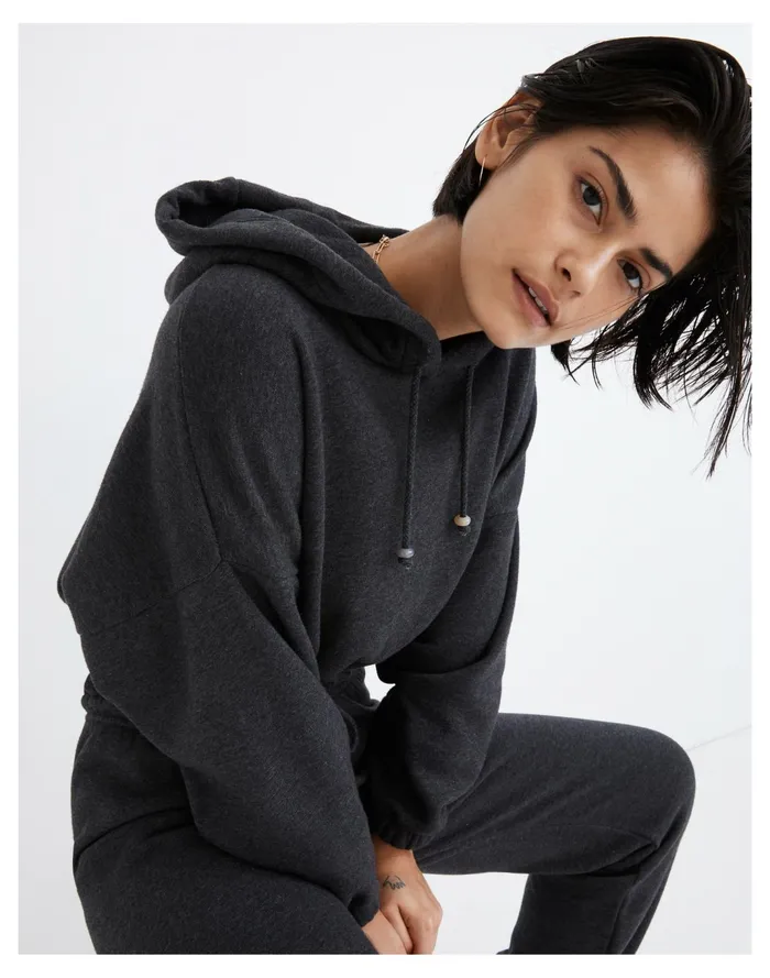 Women Donni Vintage Fleece Cropped Hoodie Sweatshirt Jet Madewell Sweatshirts and Sweatpants Women Donni Vintage Fleece Cropped Hoodie Sweatshirt Jet Madewell Sweatshirts and Sweatpants