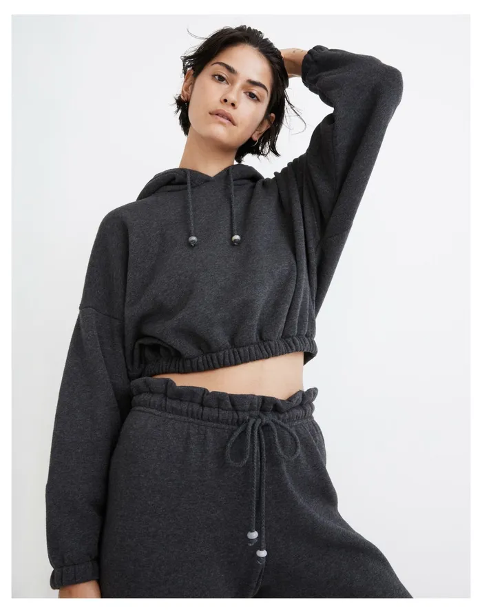 Women Donni Vintage Fleece Cropped Hoodie Sweatshirt Jet Madewell Sweatshirts and Sweatpants Women Donni Vintage Fleece Cropped Hoodie Sweatshirt Jet Madewell Sweatshirts and Sweatpants