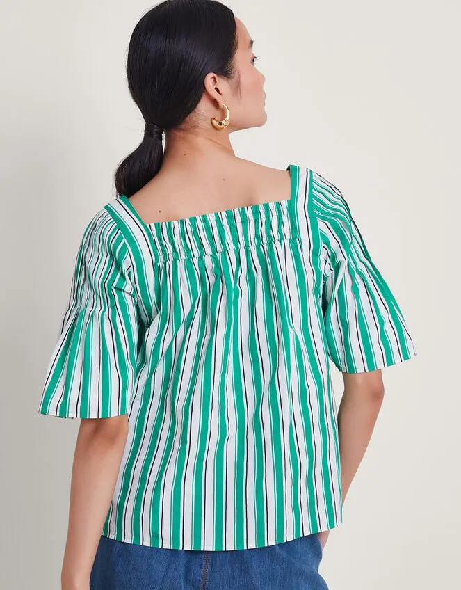 Women Dorita Embroidered Top Green Monsoon Tops and Blouses