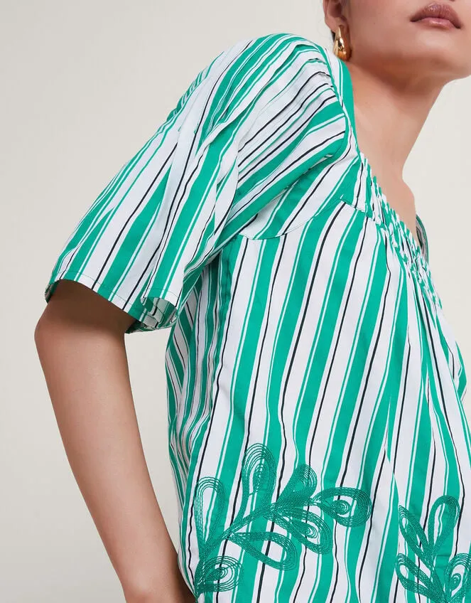 Women Dorita Embroidered Top Green Monsoon Tops and Blouses