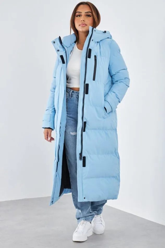 Women Doudoune Bleu Clair Longue Matelasse Bleuclair Brentiny Paris White Tops Women Doudoune Bleu Clair Longue Matelasse Bleuclair Brentiny Paris White Tops