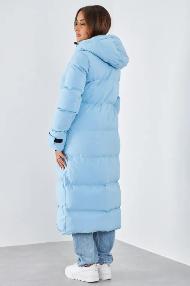 Women Doudoune Bleu Clair Longue Matelasse Bleuclair Brentiny Paris White Tops Women Doudoune Bleu Clair Longue Matelasse Bleuclair Brentiny Paris White Tops