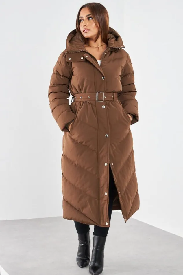 Women Doudoune Marron Longue Matelasse Et Ceinture Brown Brentiny Paris Parkas And Down Jackets Women Doudoune Marron Longue Matelasse Et Ceinture Brown Brentiny Paris Parkas And Down Jackets