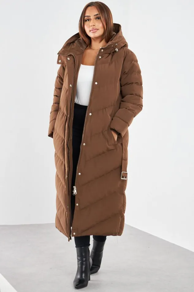 Women Doudoune Marron Longue Matelasse Et Ceinture Brown Brentiny Paris Parkas And Down Jackets Women Doudoune Marron Longue Matelasse Et Ceinture Brown Brentiny Paris Parkas And Down Jackets