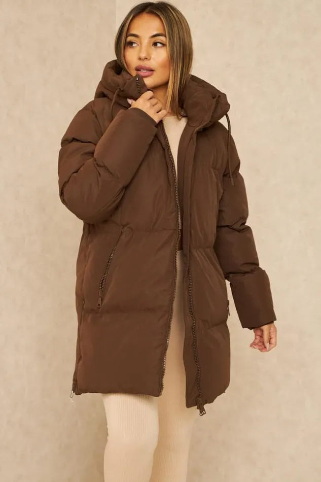 Women Doudoune Marron Matelasse Capuche Brown Brentiny Paris Parkas And Down Jackets Women Doudoune Marron Matelasse Capuche Brown Brentiny Paris Parkas And Down Jackets