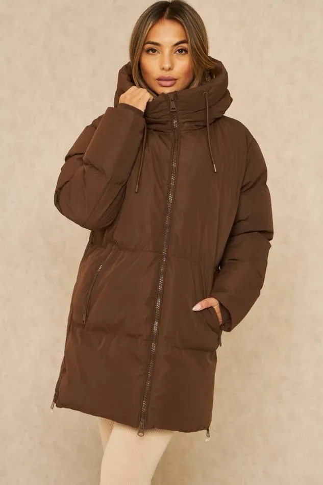 Women Doudoune Marron Matelasse Capuche Brown Brentiny Paris Parkas And Down Jackets Women Doudoune Marron Matelasse Capuche Brown Brentiny Paris Parkas And Down Jackets