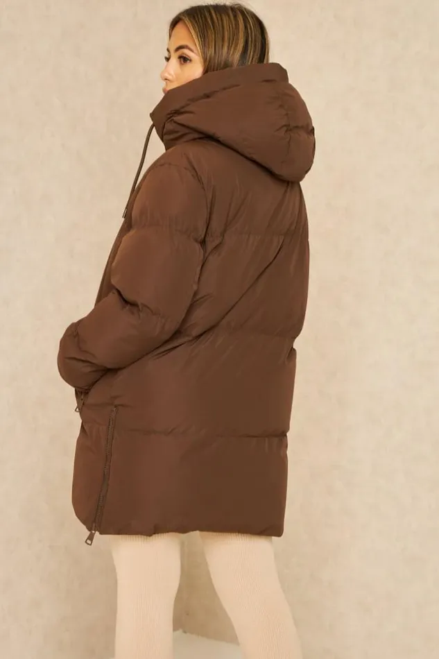 Women Doudoune Marron Matelasse Capuche Brown Brentiny Paris Parkas And Down Jackets Women Doudoune Marron Matelasse Capuche Brown Brentiny Paris Parkas And Down Jackets