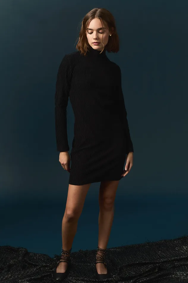 Women Dress Faiza Noir Robe Courte En Jersey De Velours Ctel Des Petits Hauts Dresses and Skirts