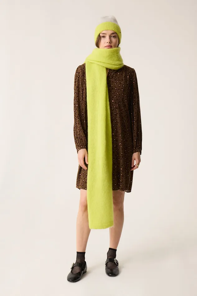 Women Dress Solene Leo Kaki Robe Viscose Kaki Des Petits Hauts Dresses and Skirts