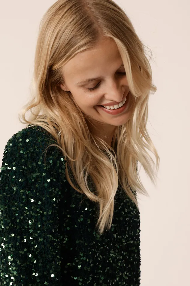 Women Dress Ysoline Epicea Robe Sequins Verts Des Petits Hauts Dresses and Skirts