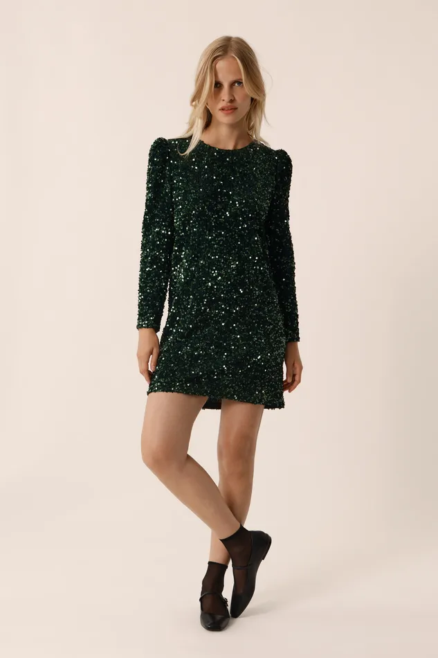 Women Dress Ysoline Epicea Robe Sequins Verts Des Petits Hauts Dresses and Skirts
