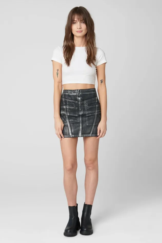 Women Dresses and Skirts Blank Nyc Metallic Heart Skirt