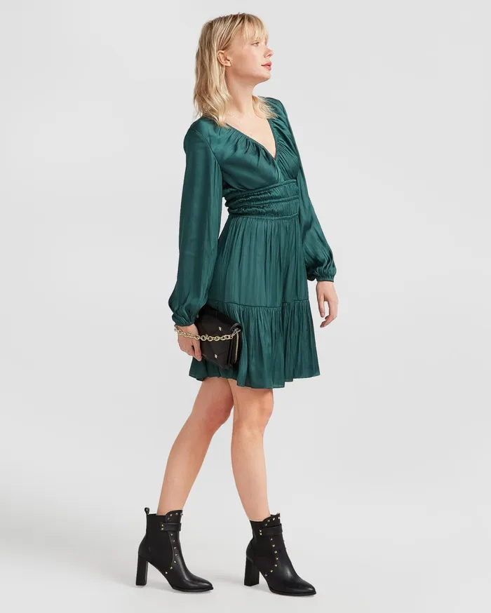 Women Dresses Belle and Bloom Serendipity Long Sleeve Dress 8211 Dark Green
