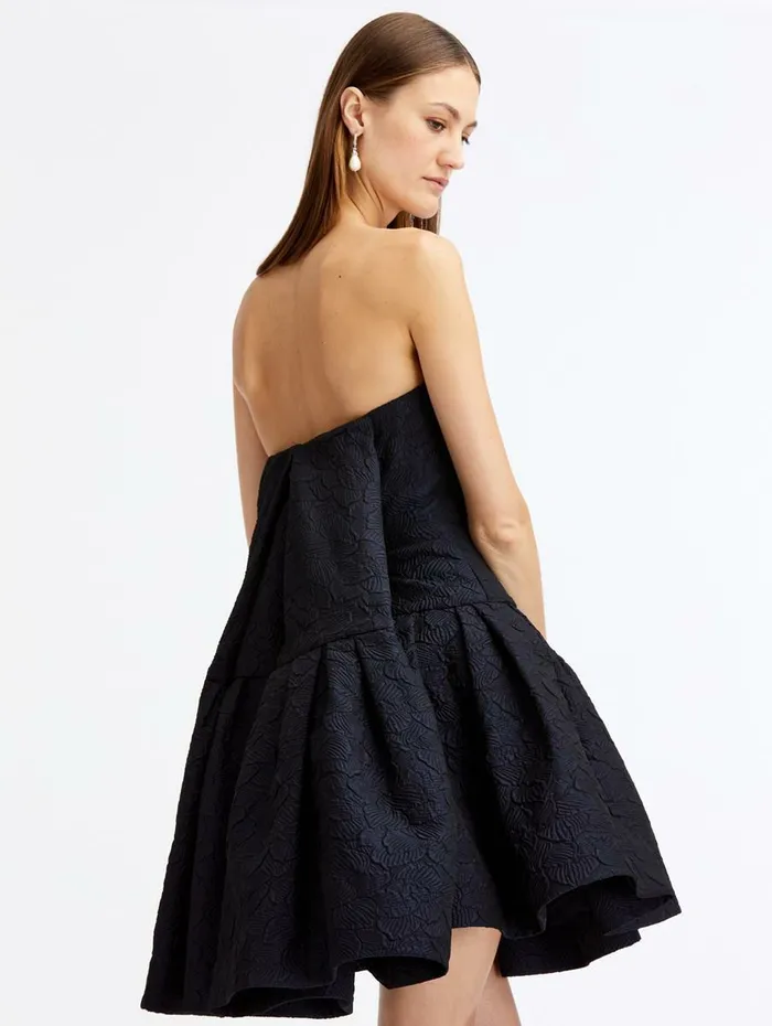 Women Dresses Oscar De La Renta Textured Floral Cloque CapeBack Dress Navy Women Dresses Oscar De La Renta Textured Floral Cloque CapeBack Dress Navy
