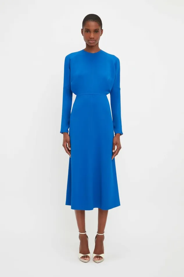 Women Dresses Victoria Beckham Dolman Midi Dress In Bright Blue
