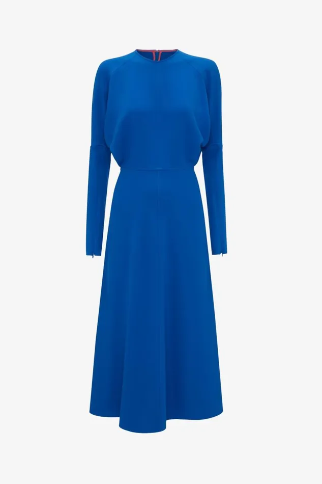 Women Dresses Victoria Beckham Dolman Midi Dress In Bright Blue