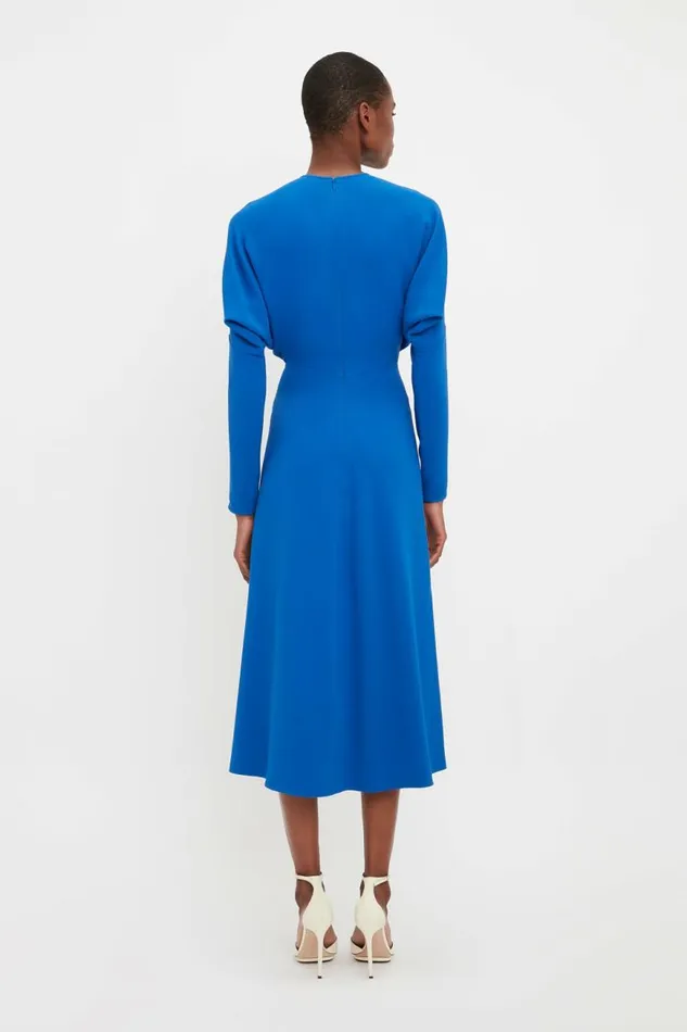 Women Dresses Victoria Beckham Dolman Midi Dress In Bright Blue