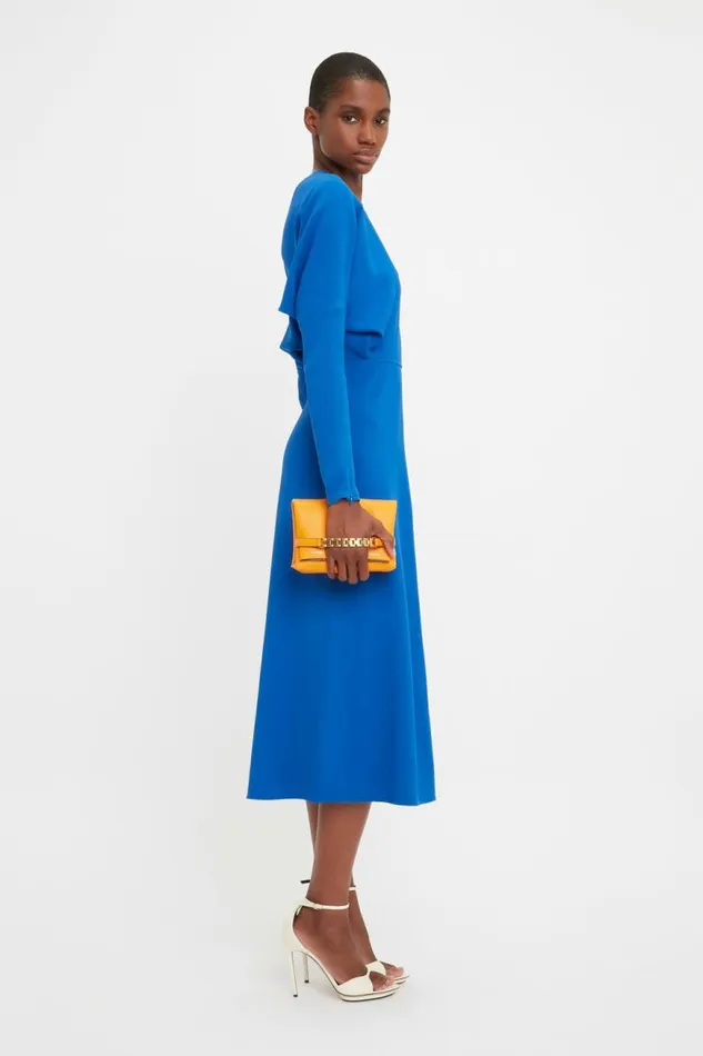Women Dresses Victoria Beckham Dolman Midi Dress In Bright Blue