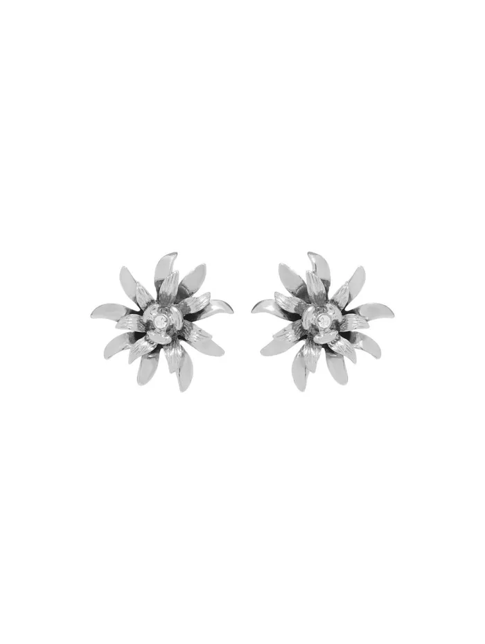 Women Earrings Oscar De La Renta Small Dahlia Earrings Silver