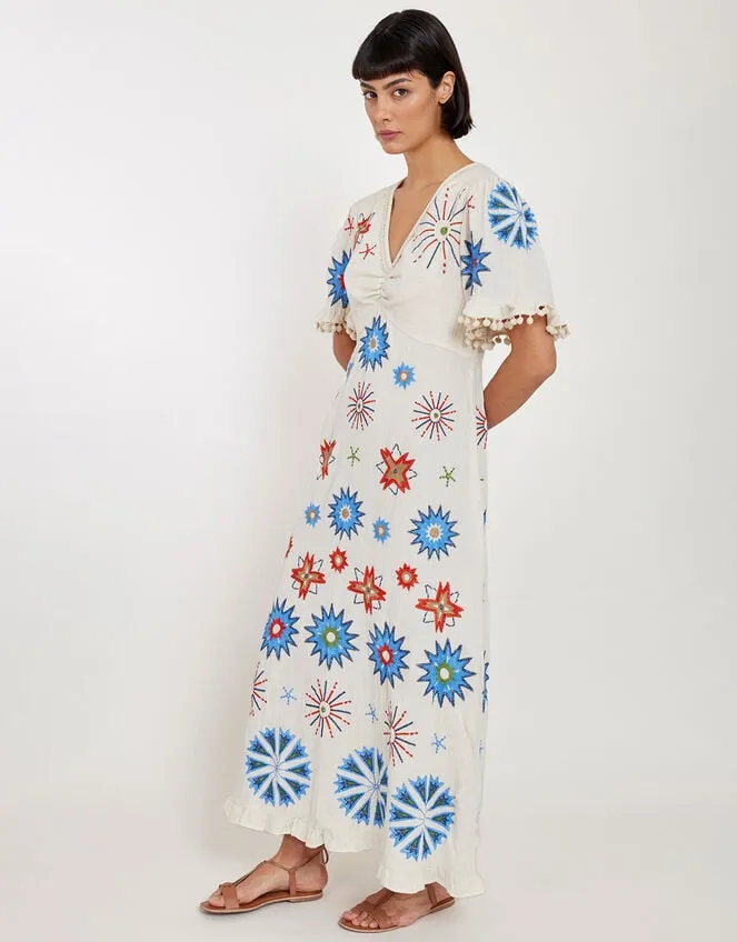Women East Embroidered Maxi Dress Ivory Monsoon Dresses