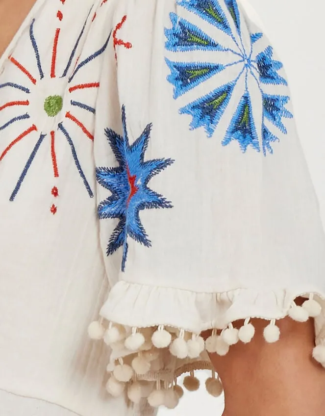 Women East Embroidered Maxi Dress Ivory Monsoon Dresses
