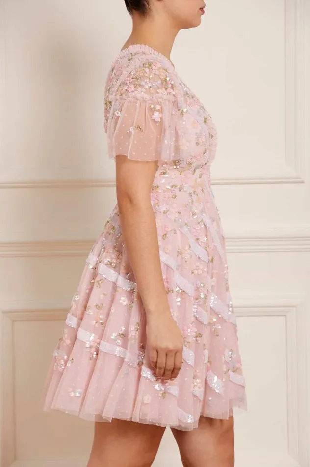 Women Embellished Dresses Needle and Thread Dianella Sequin Mini Dress Pink