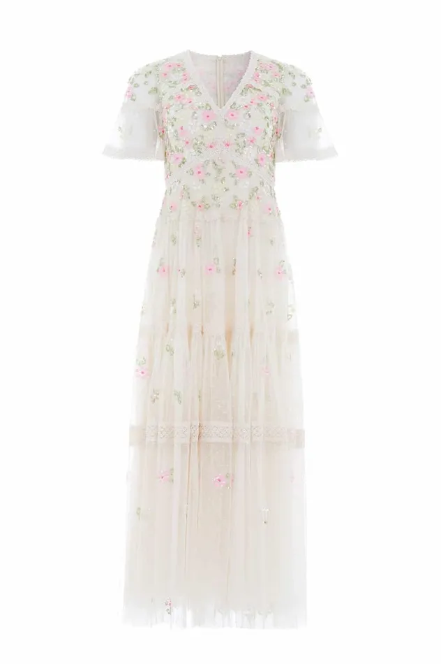 Women Embellished Dresses Needle and Thread Freesia Ditsy Ankle Gown Champagne Women Embellished Dresses Needle and Thread Freesia Ditsy Ankle Gown Champagne
