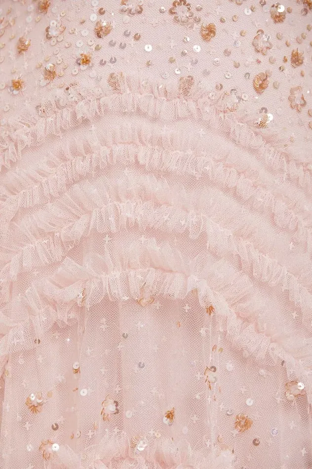 Women Embellished Dresses Needle and Thread Maybelle Sequin Strapless Gown Pink