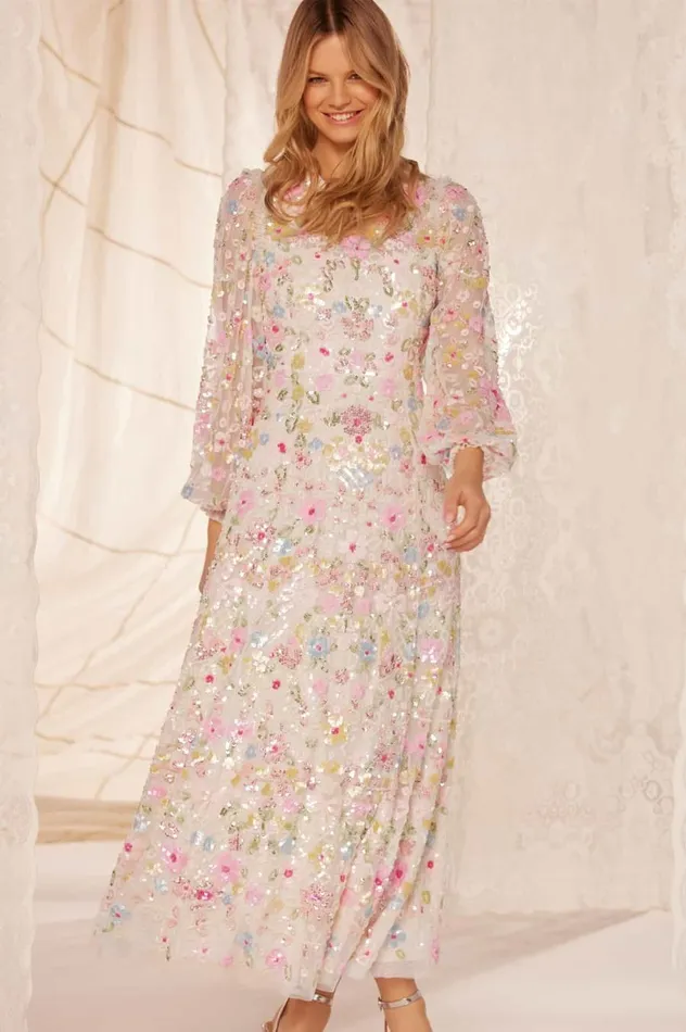 Women Embellished Dresses Needle and Thread Shimmer Fairytale Ankle Gown Champagne Women Embellished Dresses Needle and Thread Shimmer Fairytale Ankle Gown Champagne
