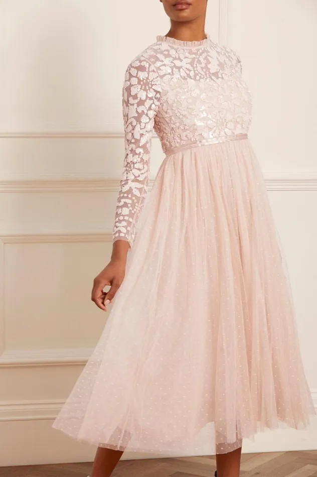 Women Embellished Dresses Needle and Thread Tempest Bodice Ballerina Dress Pink