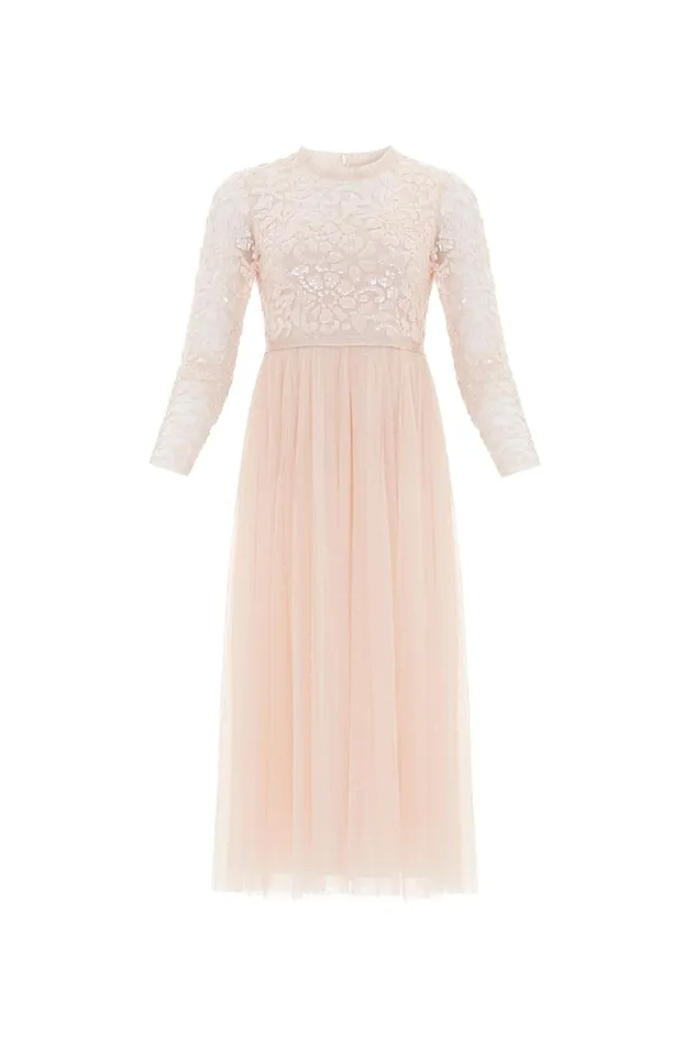 Women Embellished Dresses Needle and Thread Tempest Bodice Ballerina Dress Pink