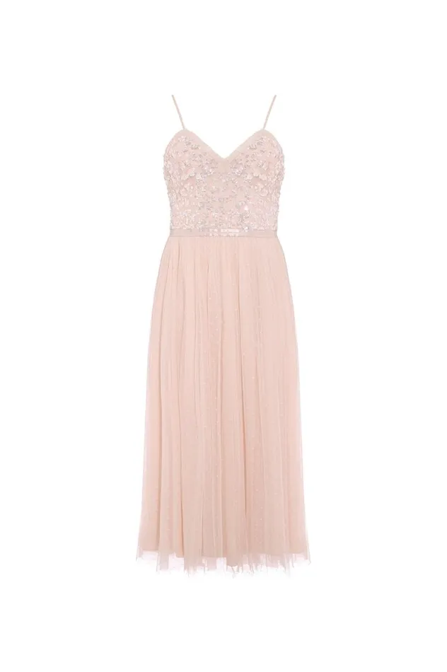 Women Embellished Dresses Needle and Thread Tempest Bodice Cami Ballerina Dress Pink