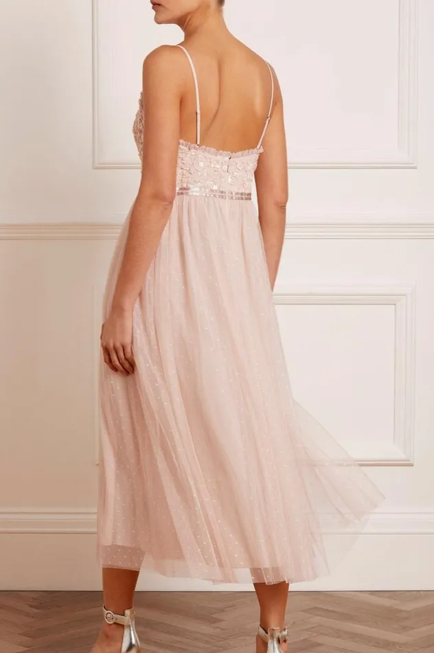Women Embellished Dresses Needle and Thread Tempest Bodice Cami Ballerina Dress Pink