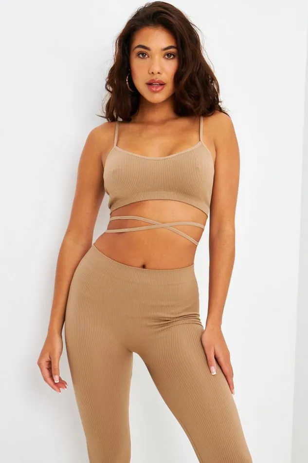 Women Ensemble 2 Pices Brassire Legging De Sport Taupe Brown Brentiny Paris Sets With Top Bottoms Women Ensemble 2 Pices Brassire Legging De Sport Taupe Brown Brentiny Paris Sets With Top Bottoms