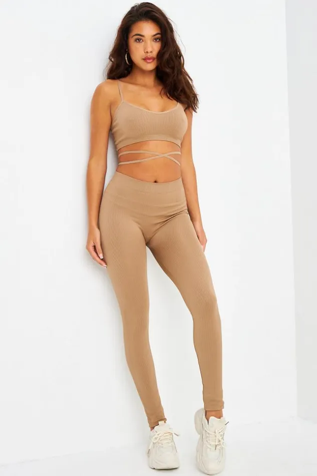 Women Ensemble 2 Pices Brassire Legging De Sport Taupe Brown Brentiny Paris Sets With Top Bottoms Women Ensemble 2 Pices Brassire Legging De Sport Taupe Brown Brentiny Paris Sets With Top Bottoms