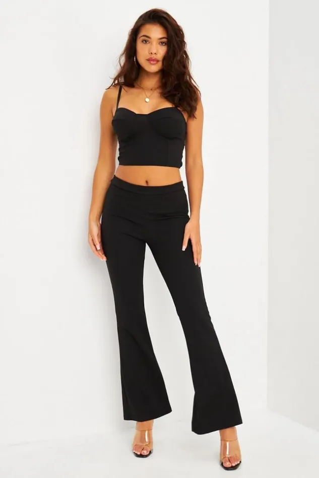 Women Ensemble 2 Pices Crop Top Pantalon vas Noir Black Brentiny Paris Top And Tank Tops Women Ensemble 2 Pices Crop Top Pantalon vas Noir Black Brentiny Paris Top And Tank Tops