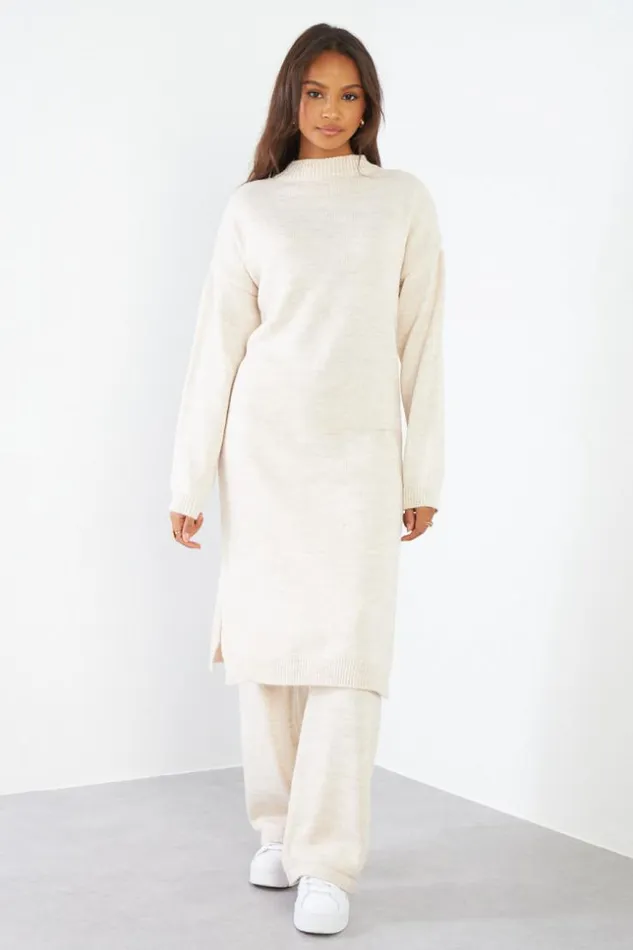 Women Ensemble 2 Pices Pull Long Pantalon En Laine Beige Beige Brentiny Paris Sweaters and Sweatshirts Women Ensemble 2 Pices Pull Long Pantalon En Laine Beige Beige Brentiny Paris Sweaters and Sweatshirts