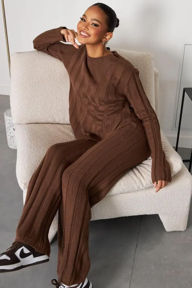 Women Ensemble 2 Pices Pull Pantalon En Maille Marron Brown Brentiny Paris White Tops Women Ensemble 2 Pices Pull Pantalon En Maille Marron Brown Brentiny Paris White Tops