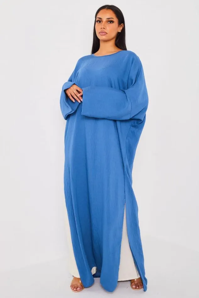 Women Ensemble 2 Pices Robe Pantalon Bleu Et Beige Blue Brentiny Paris Short Dresses Women Ensemble 2 Pices Robe Pantalon Bleu Et Beige Blue Brentiny Paris Short Dresses