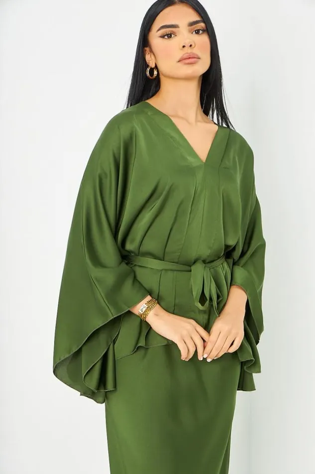 Women Ensemble 2 Pices Tunique Jupe Kaki Khaki Brentiny Paris Sets With Top Bottoms Women Ensemble 2 Pices Tunique Jupe Kaki Khaki Brentiny Paris Sets With Top Bottoms