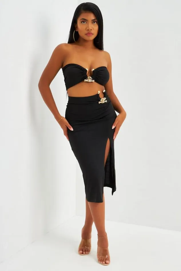 Women Ensemble Top Jupe Fi Brentiny Paris Crop Tops