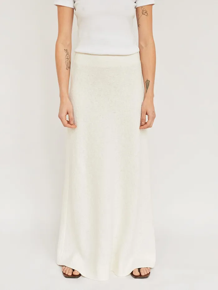 Women Esse Studios 8211 Cream Pila Maxi Skirt The UNDONE Skirts