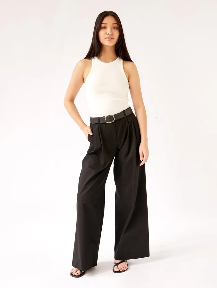 Women Esse Studios 8211 High Neck Rib Tank Top In Ivory The UNDONE Tops