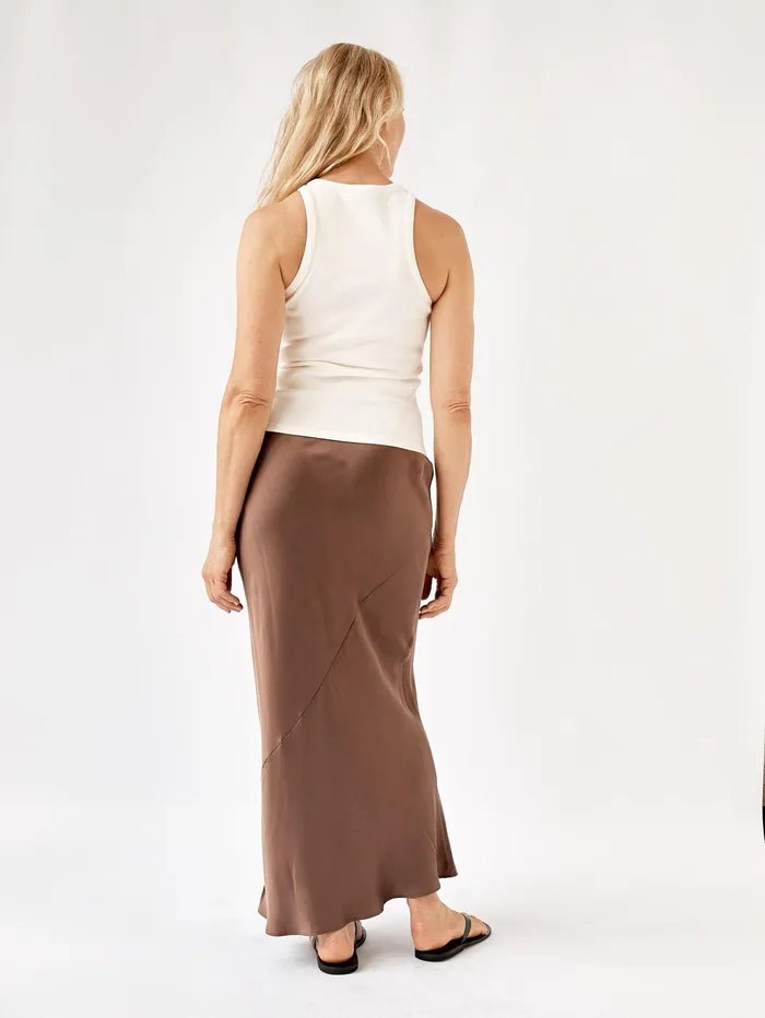 Women Esse Studios 8211 High Neck Rib Tank Top In Ivory The UNDONE Tops