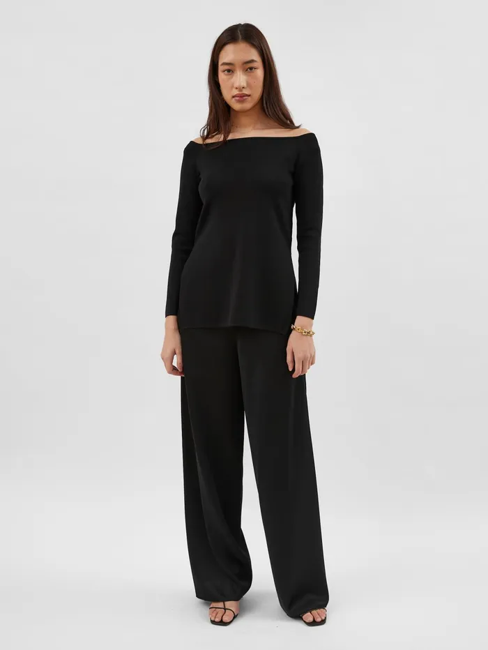 Women Esse Studios 8211 Obie Off The Shoulder Top In Black The UNDONE Tops