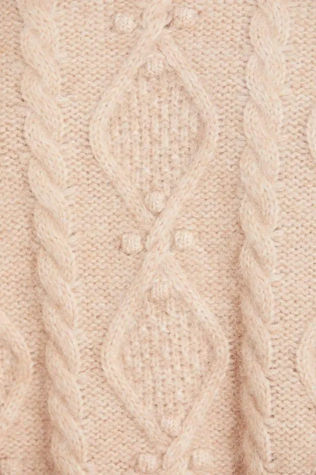 Women Exclusives Needle and Thread Sylvie Cable Longline Jumper Beige