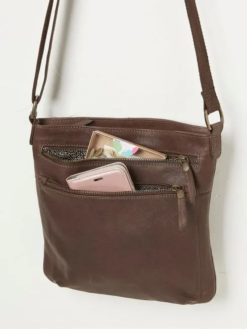 Women Fatface Bags and Wallets Allie Brown Crossbody Bag