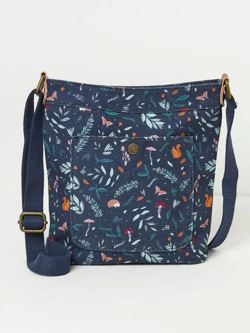 Women Fatface Bags and Wallets Janie Blue Crossbody Bag