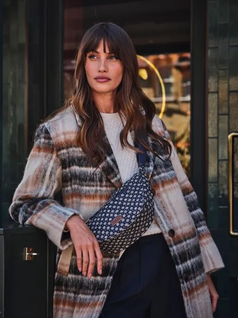 Women Fatface Coats and Jackets Brown Marin Wool Blend Coat
